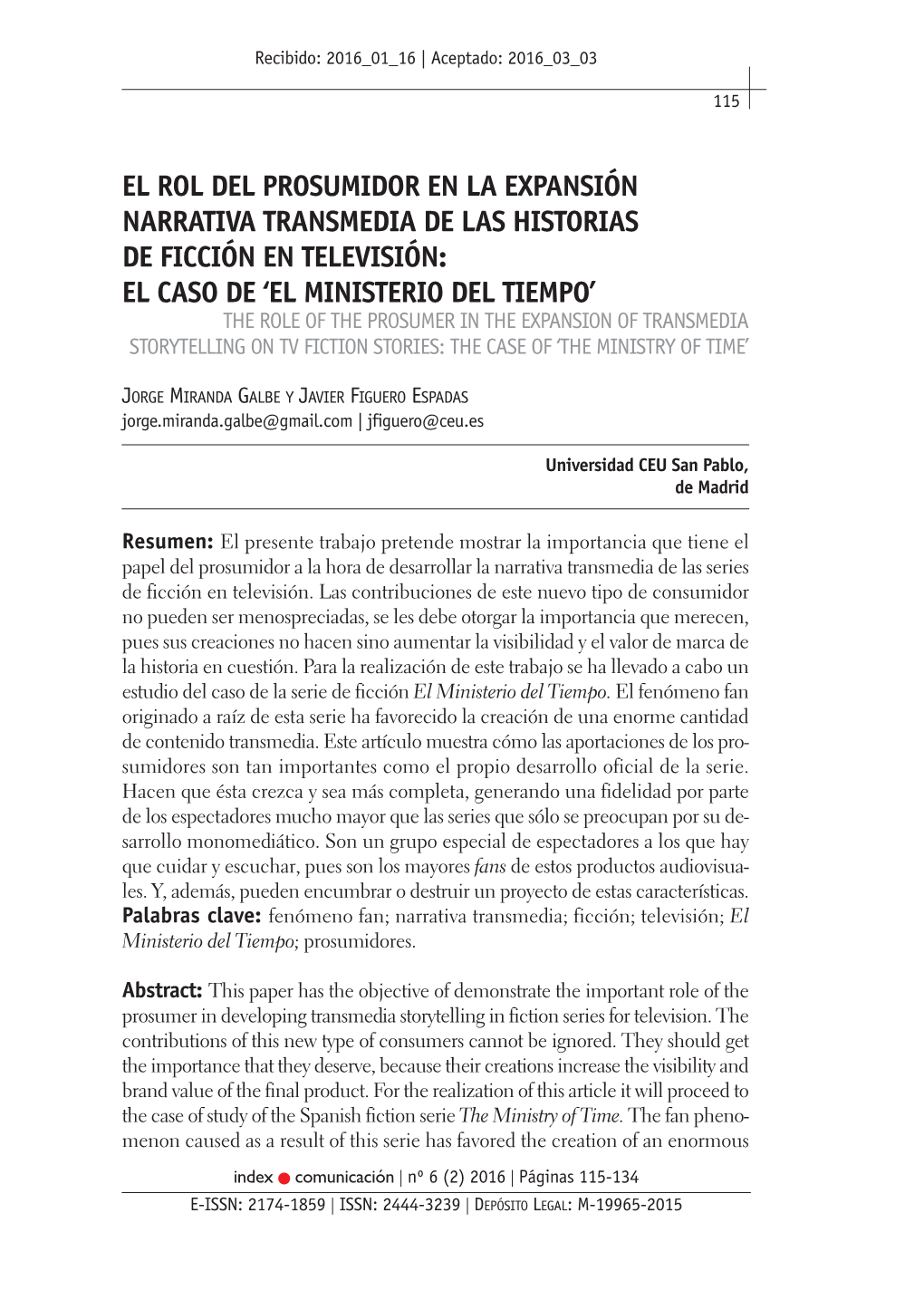 El Rol Del Prosumidor En La Expansión Narrativa Transmedia De Las