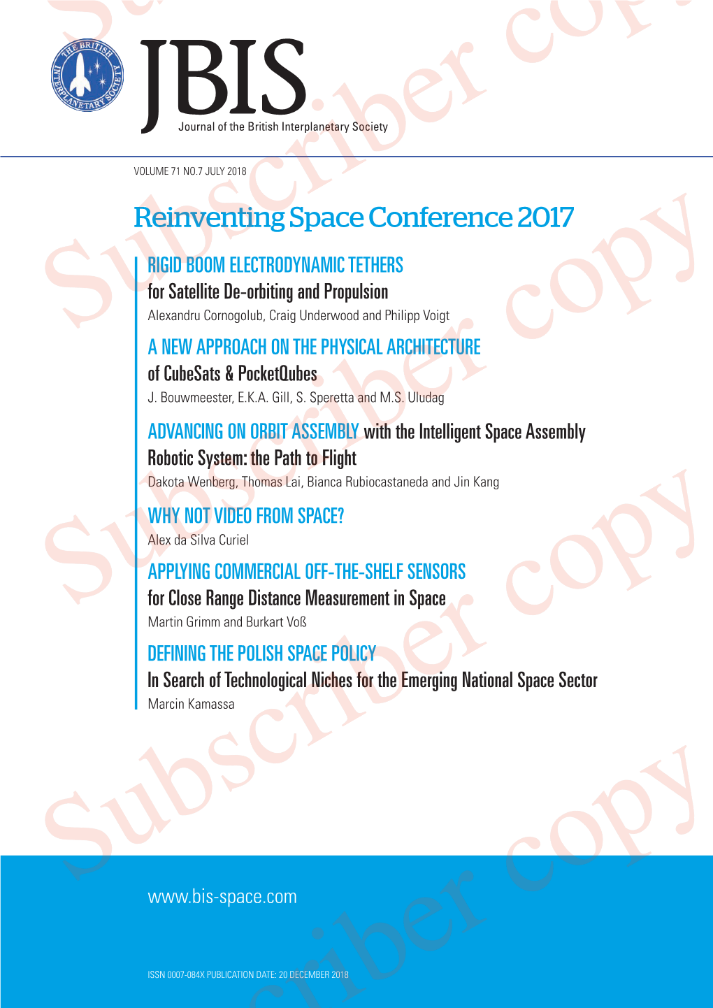 Reinventing Space Conference 2017