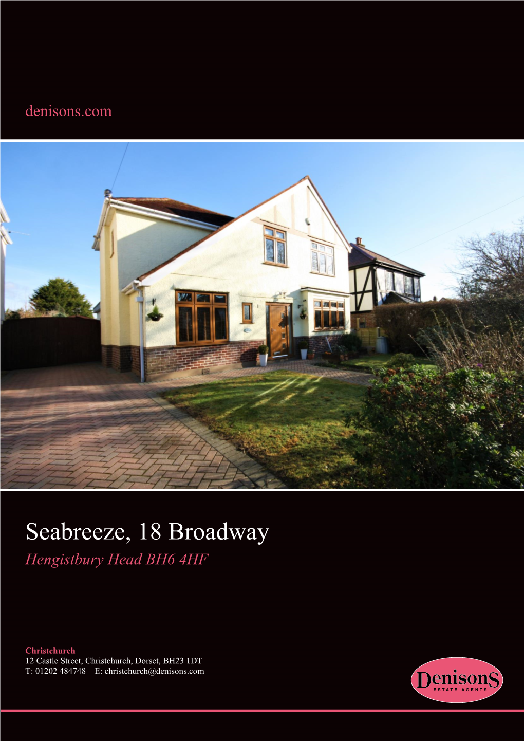 Seabreeze, 18 Broadway Hengistbury Head BH6 4HF