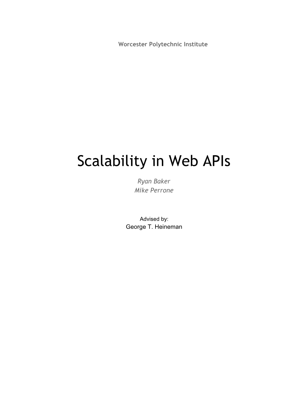 Scalability in Web Apis