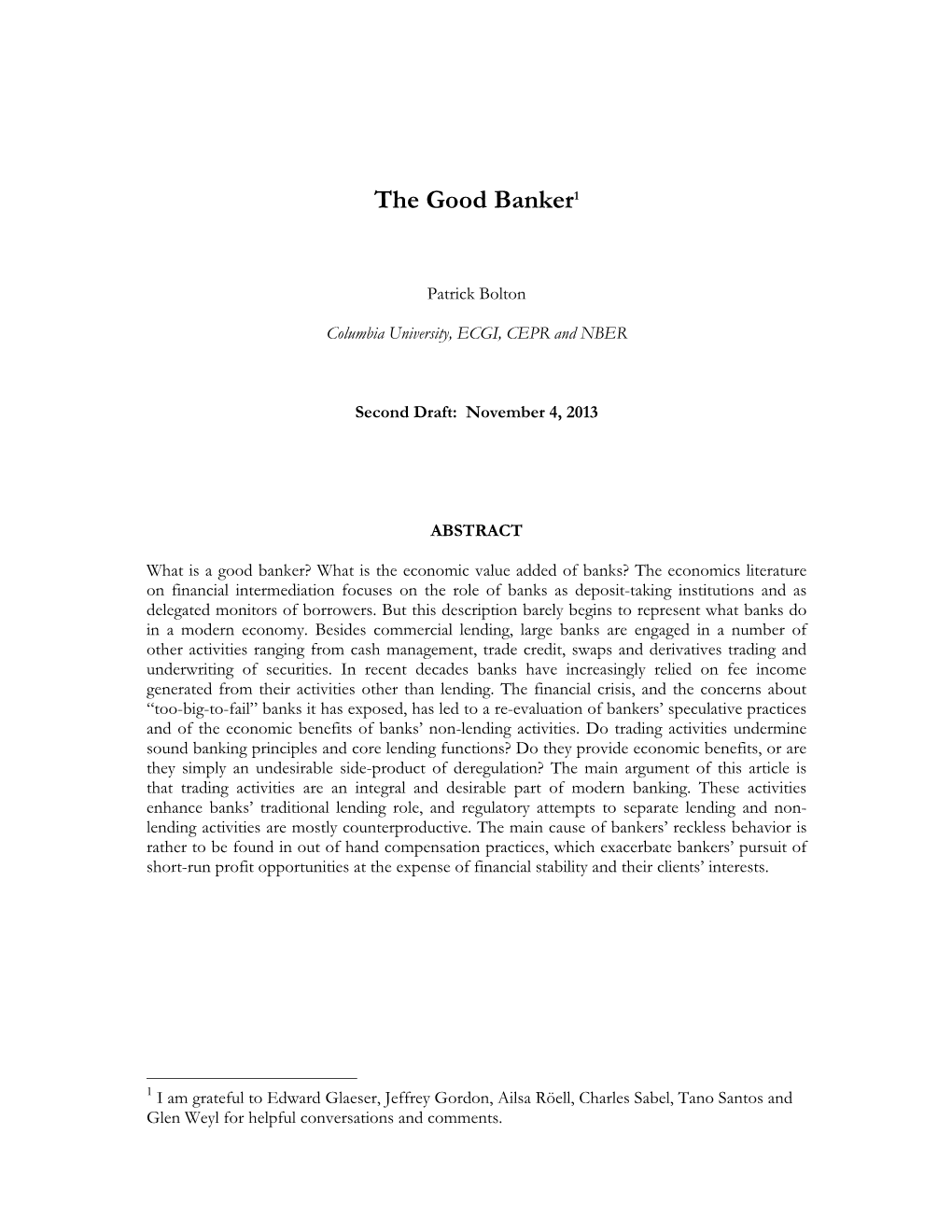 The Good Banker1