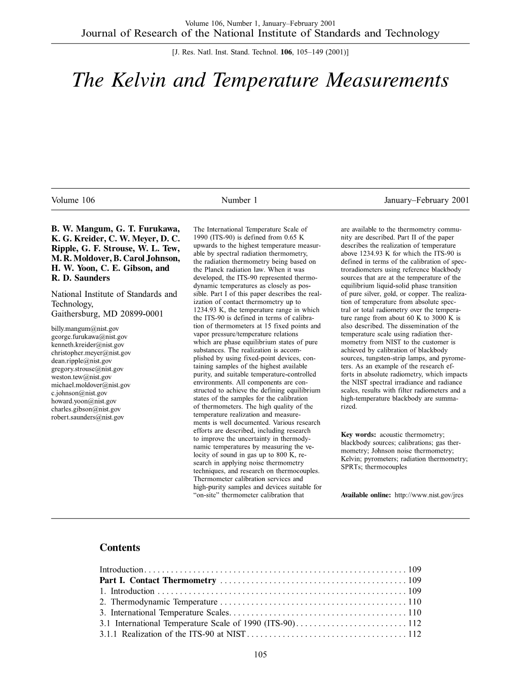 The Kelvin and Temperature Measurements