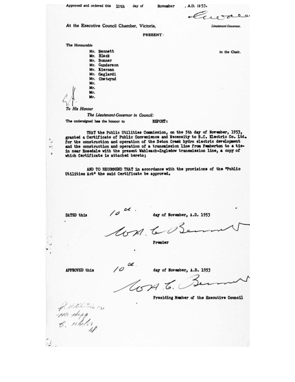 Order in Council 2513/1953