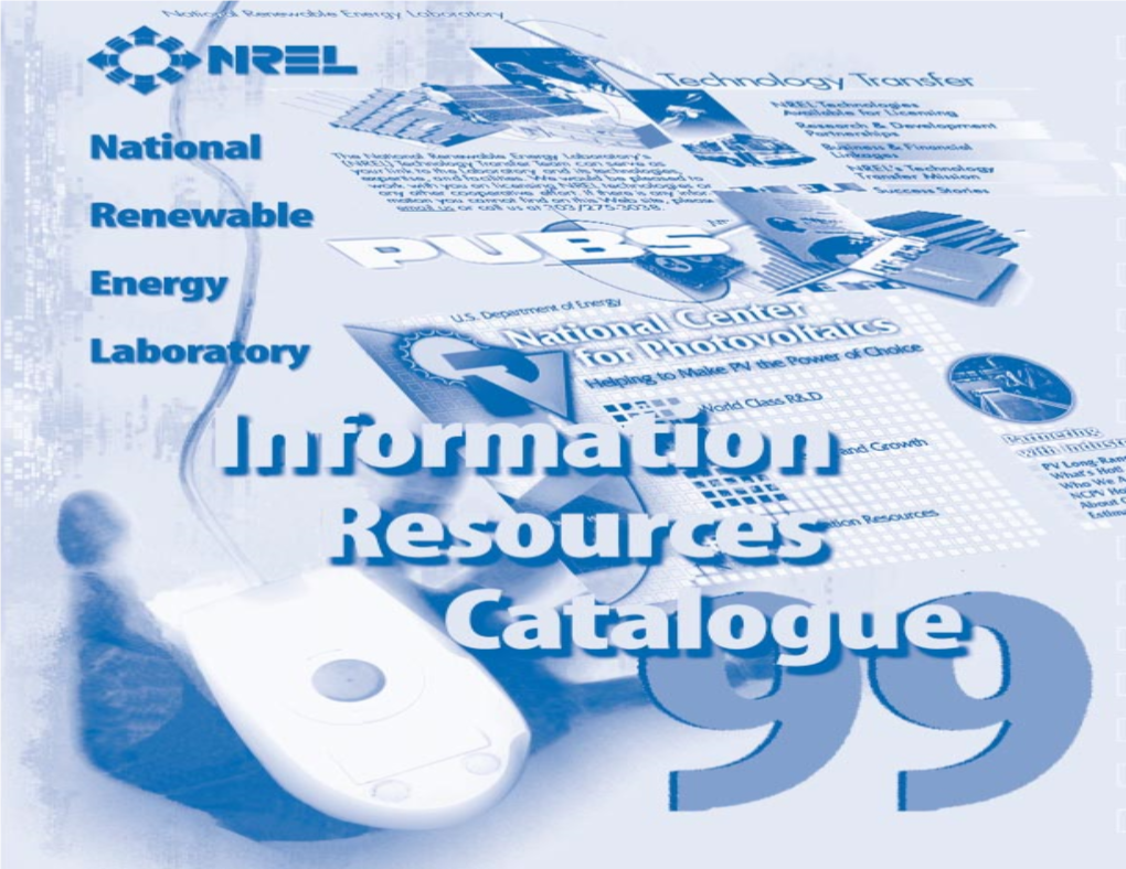 NREL Information Resources Catalogue 1999