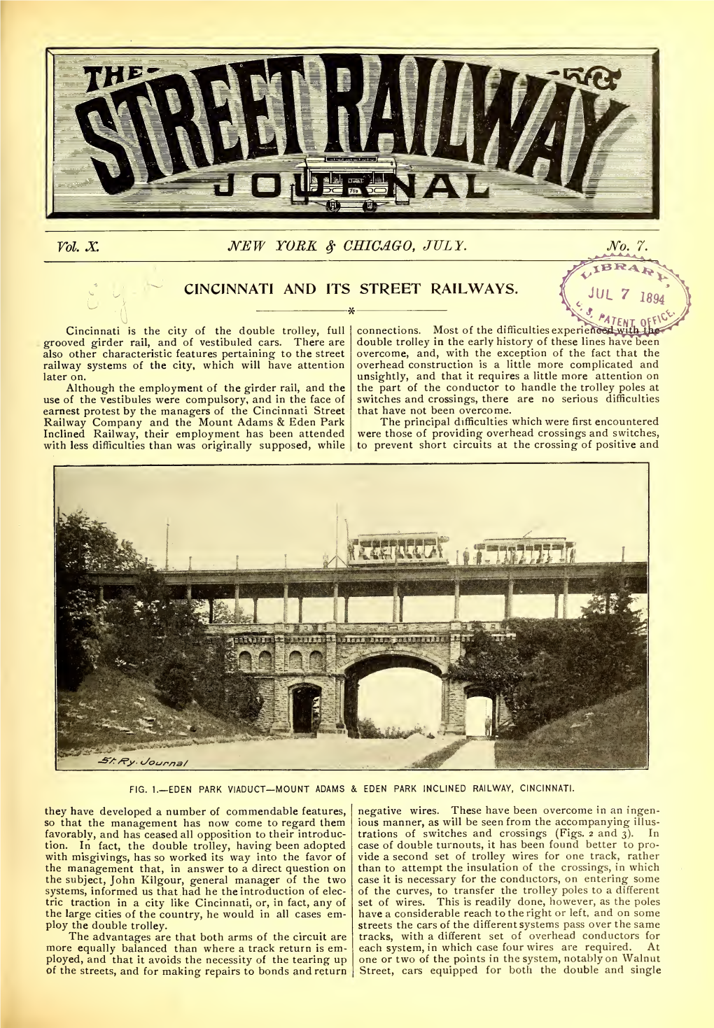 THE STREET RAILWAY JOURNAL [Vol X