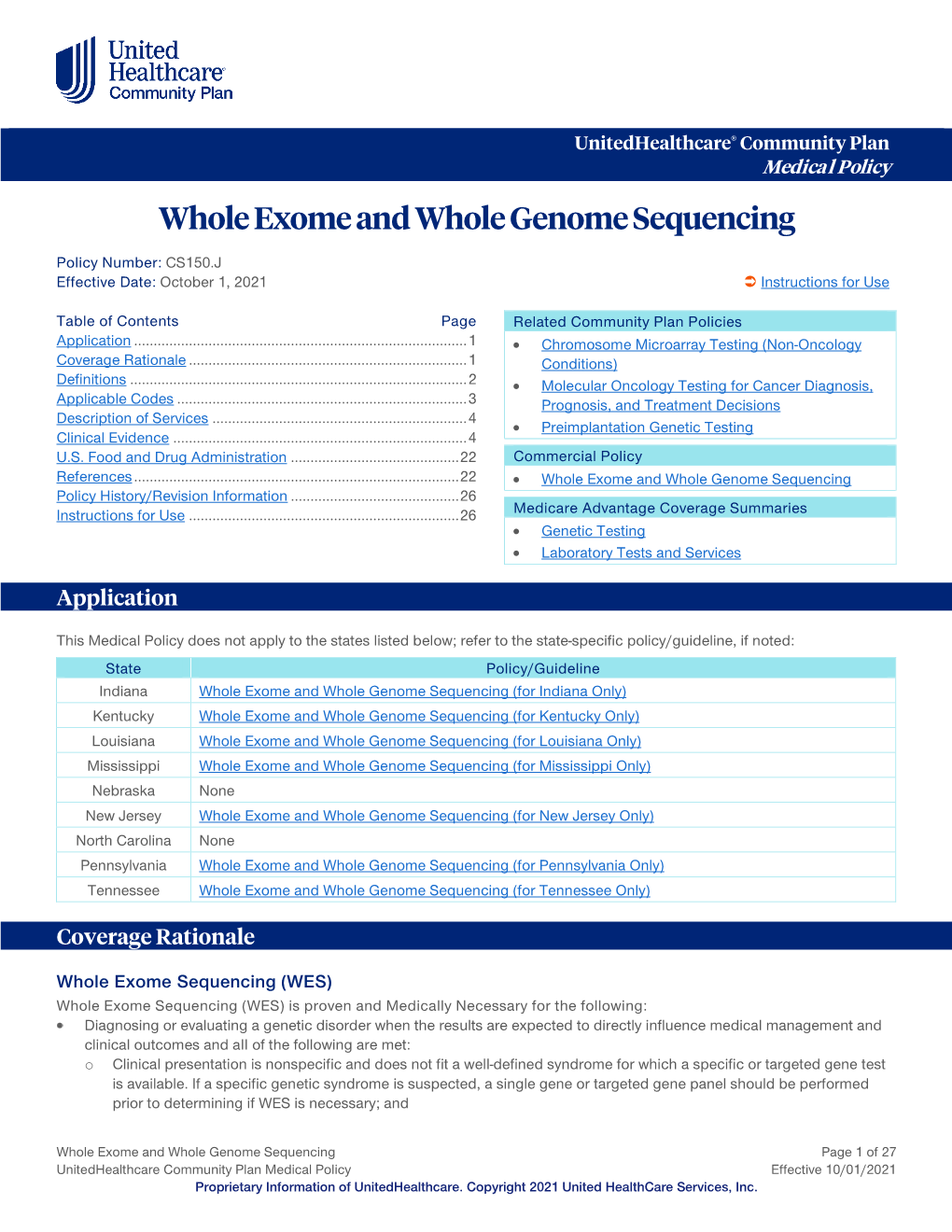 Whole Exome and Whole Genome Sequencing