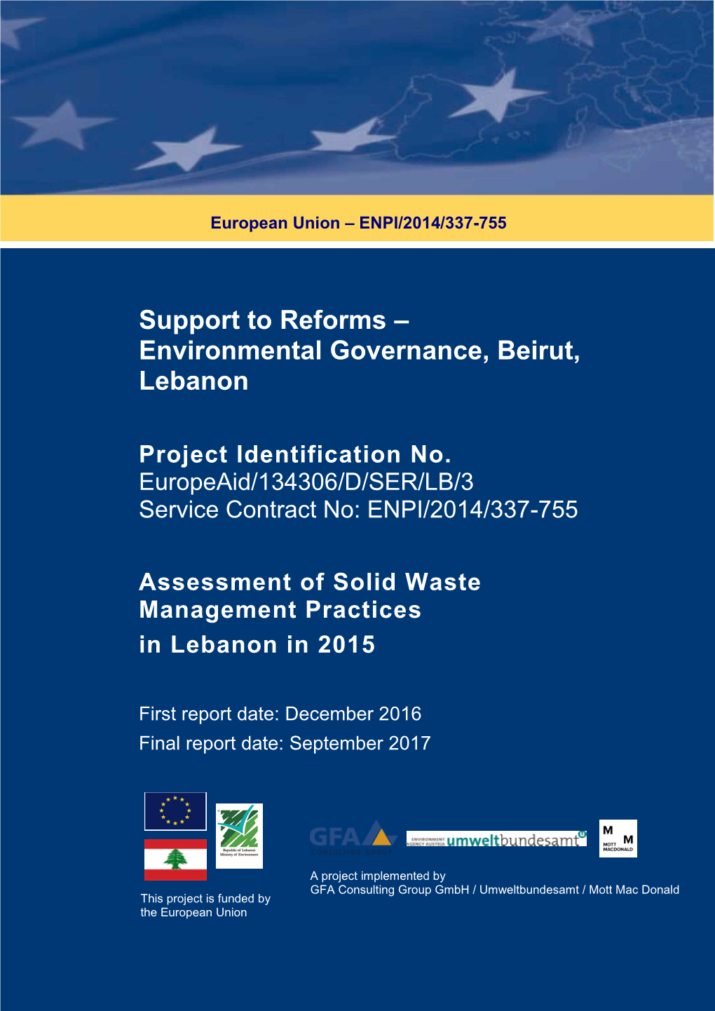 Environmental Governance, Beirut, Lebanon