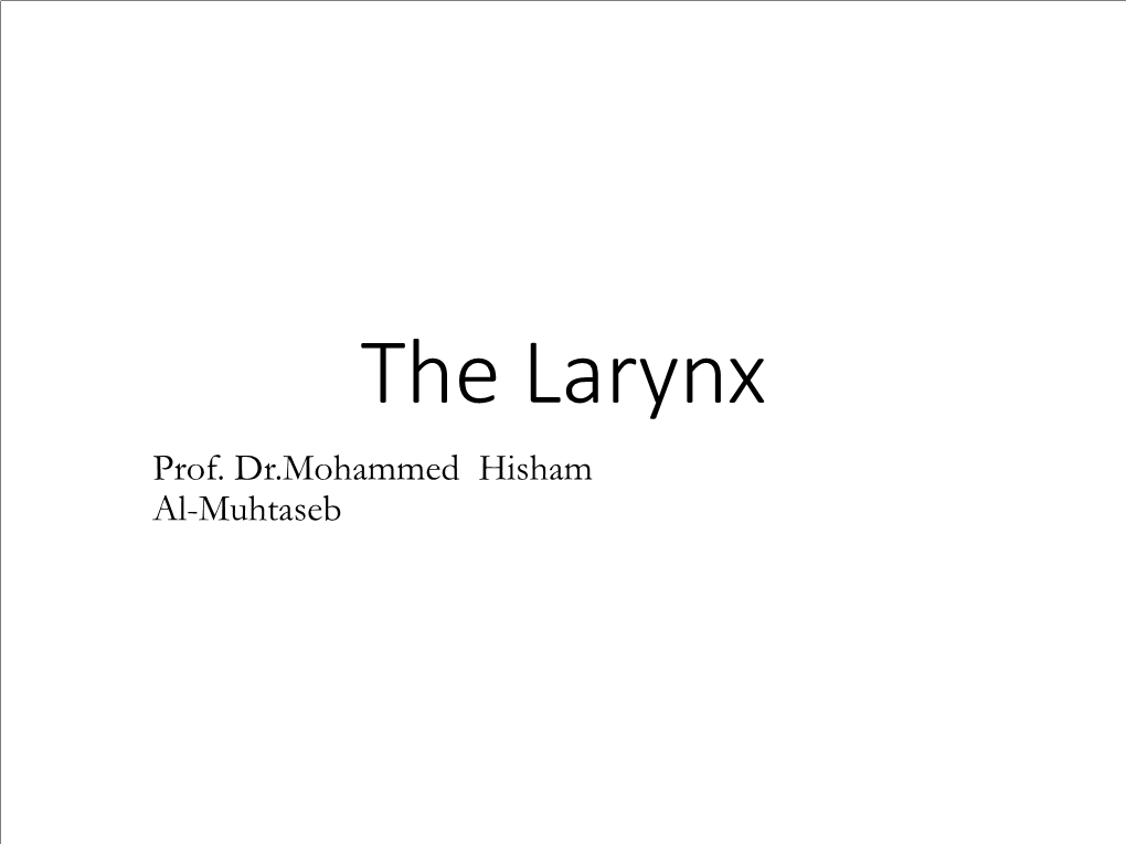 The Larynx Prof