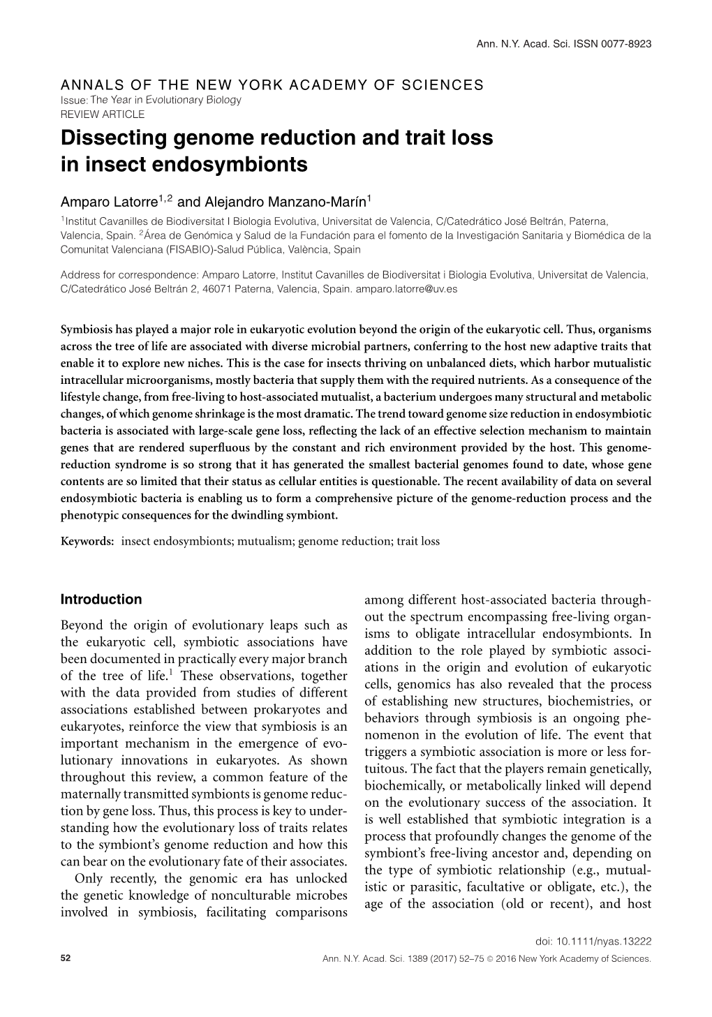 Dissecting Genome Reduction and Trait Loss in Insect Endosymbionts