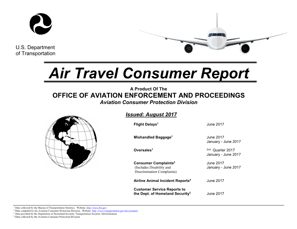 Air Travel Consumer Report