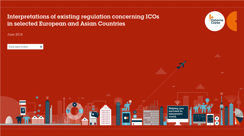 Interpretations of Existing Regulation Concerning Icos in Selected European and Asian Countries