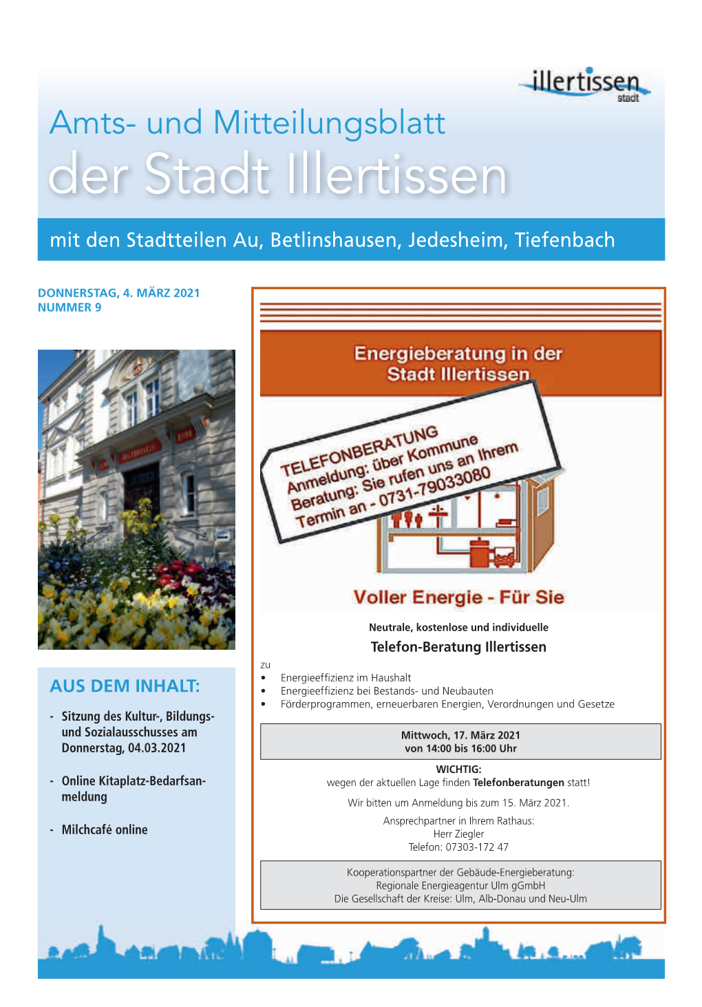 Amts- Und Mitteilungsblatt Der Stadt Illertissen