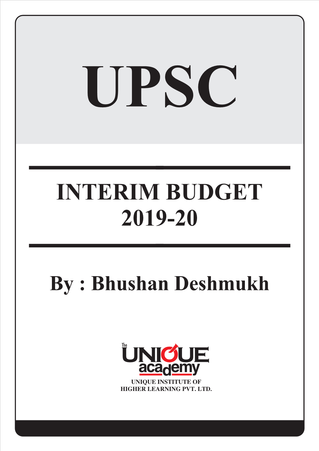 Interim Budget 2019-20