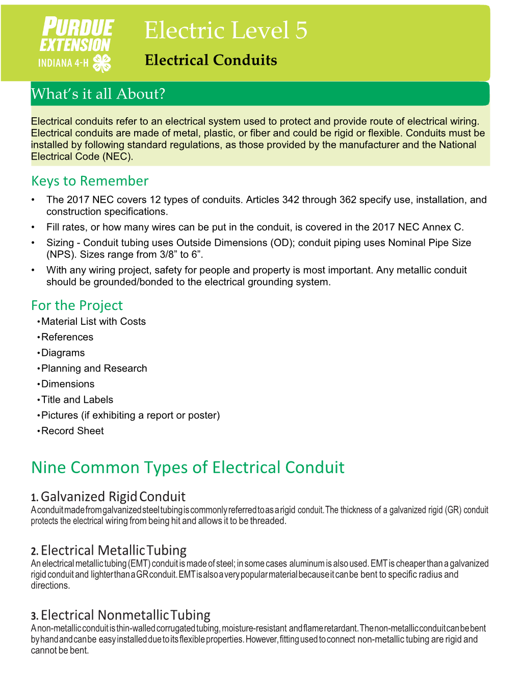 Electrical Conduits