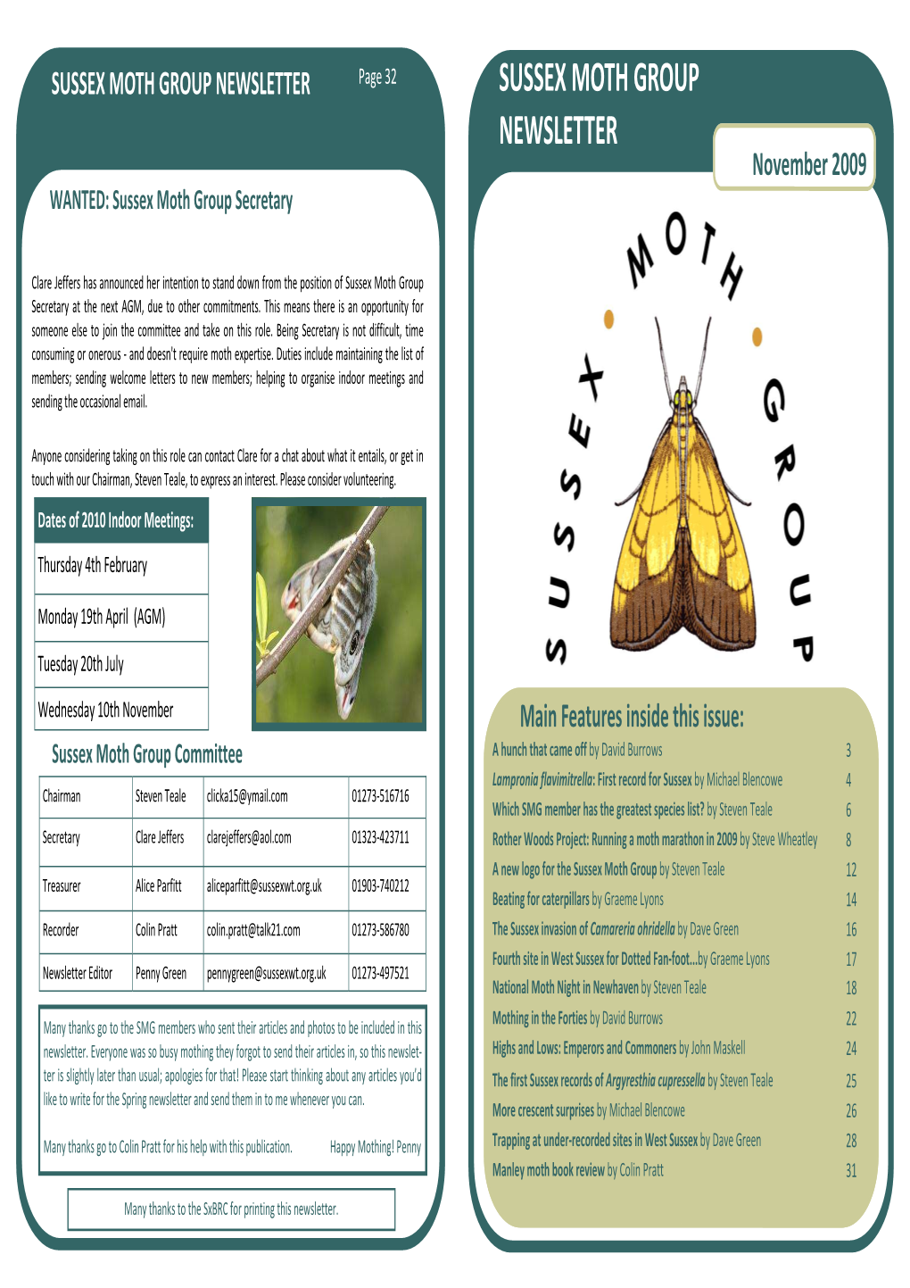 Moth Group Newsletter Autumn 2009 Final.Pub