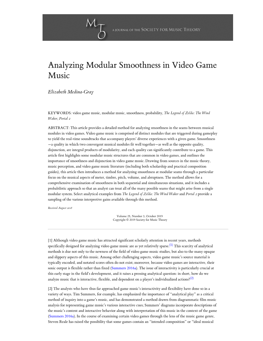 Analyzing Modular Smoothness in Video Game Music