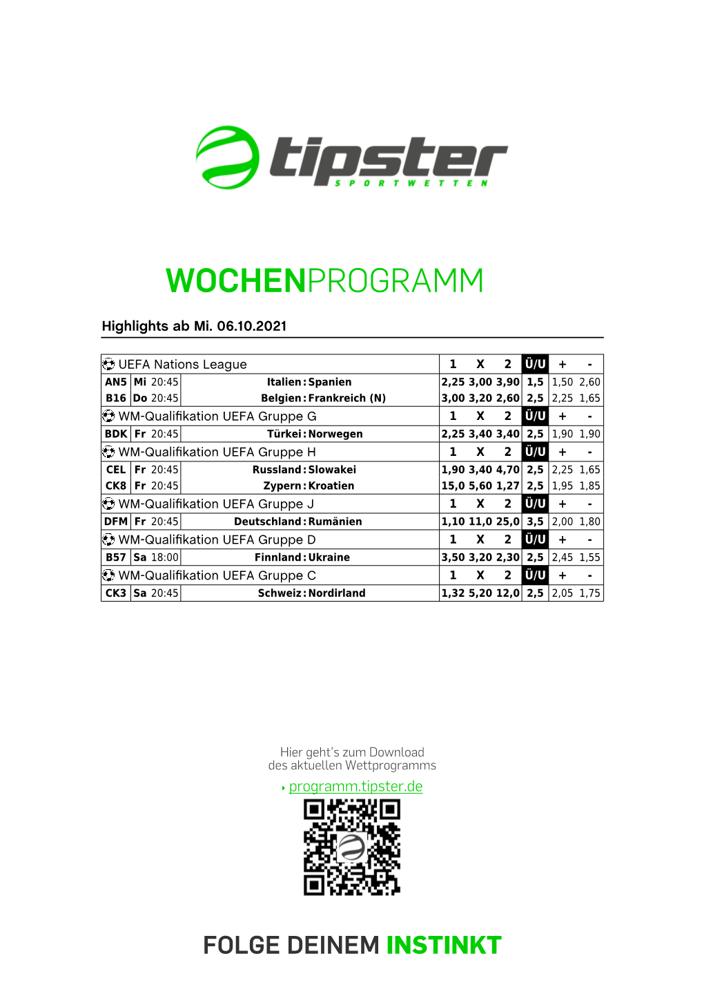 Wochenprogramm