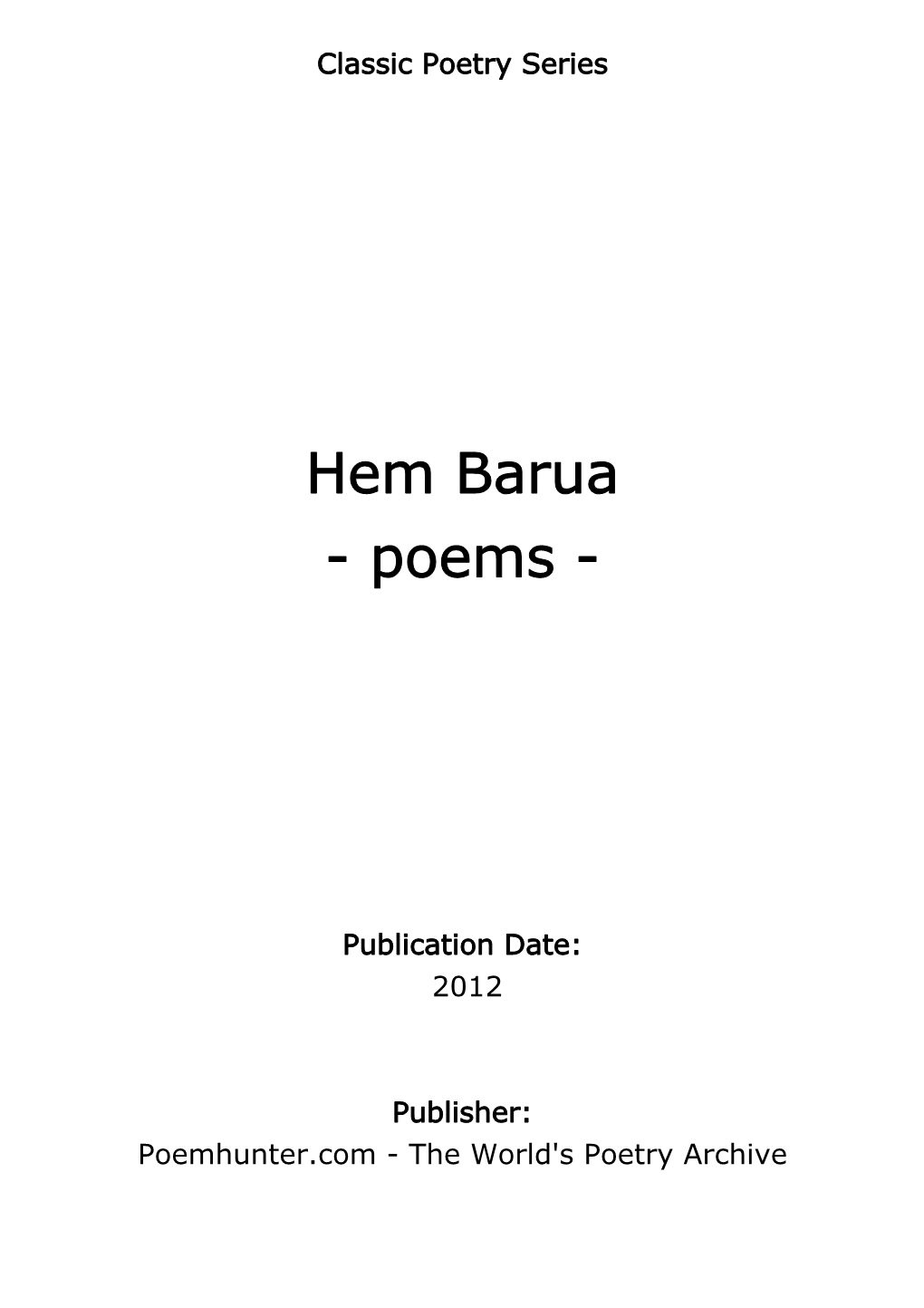 Hem Barua - Poems