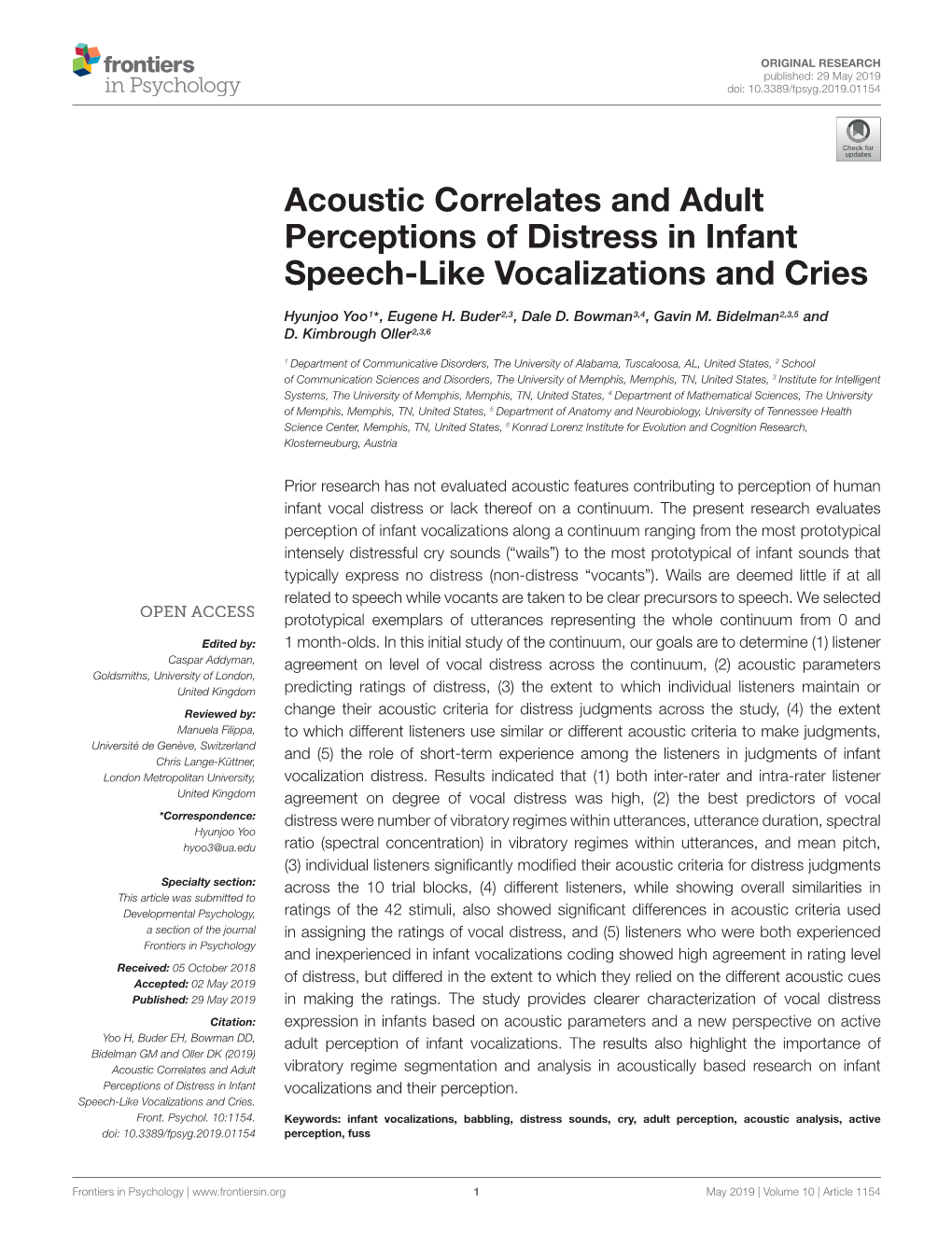 Acoustic Correlates and Adult Perceptions of Distress in Infant Speech-Like Vocalizations and Cries