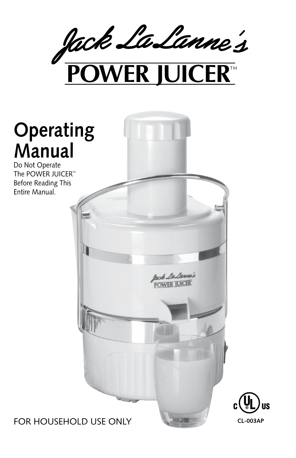 Power Juicer Classic Manual