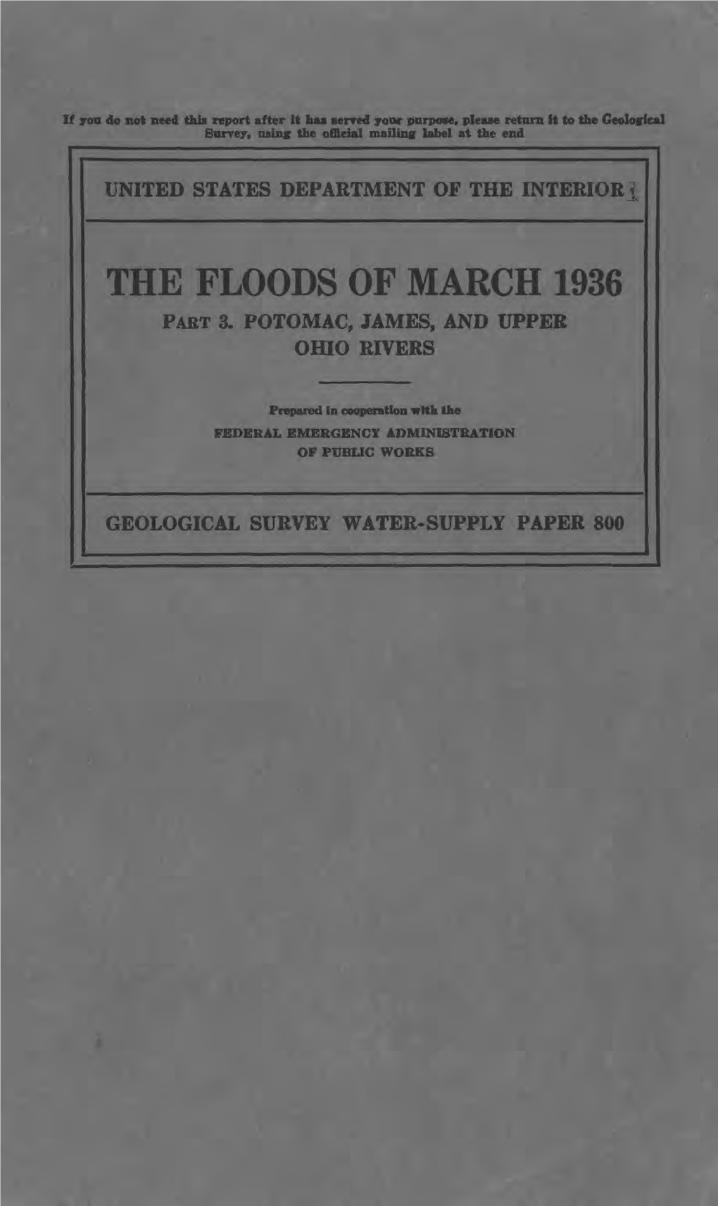 The Floods of March 1936 Part 3