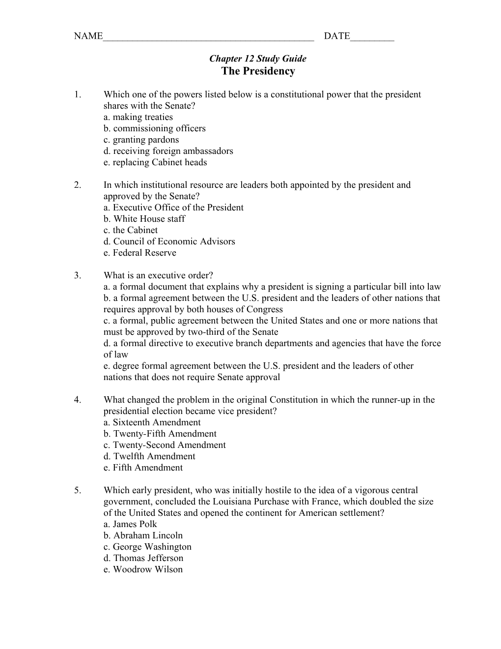 Coleman Chapter 12 Study Guide Student1