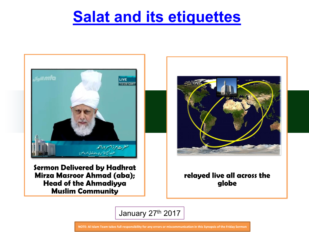 Salat and Its Etiquettes