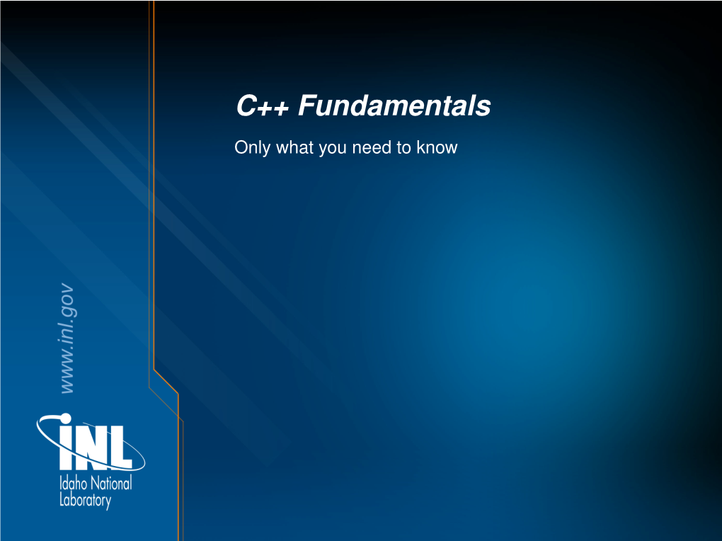 C++ Fundamentals