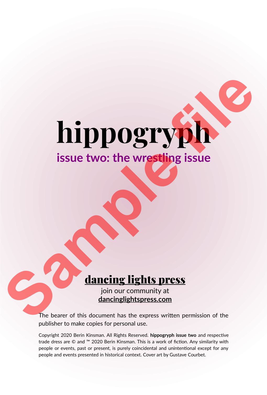 Hippogryph Issue Two: the Wrestling Issue