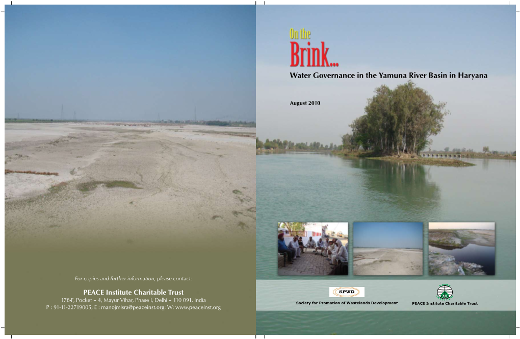 On the Brink: Water Governance in the Yamuna River Basin in Haryana By