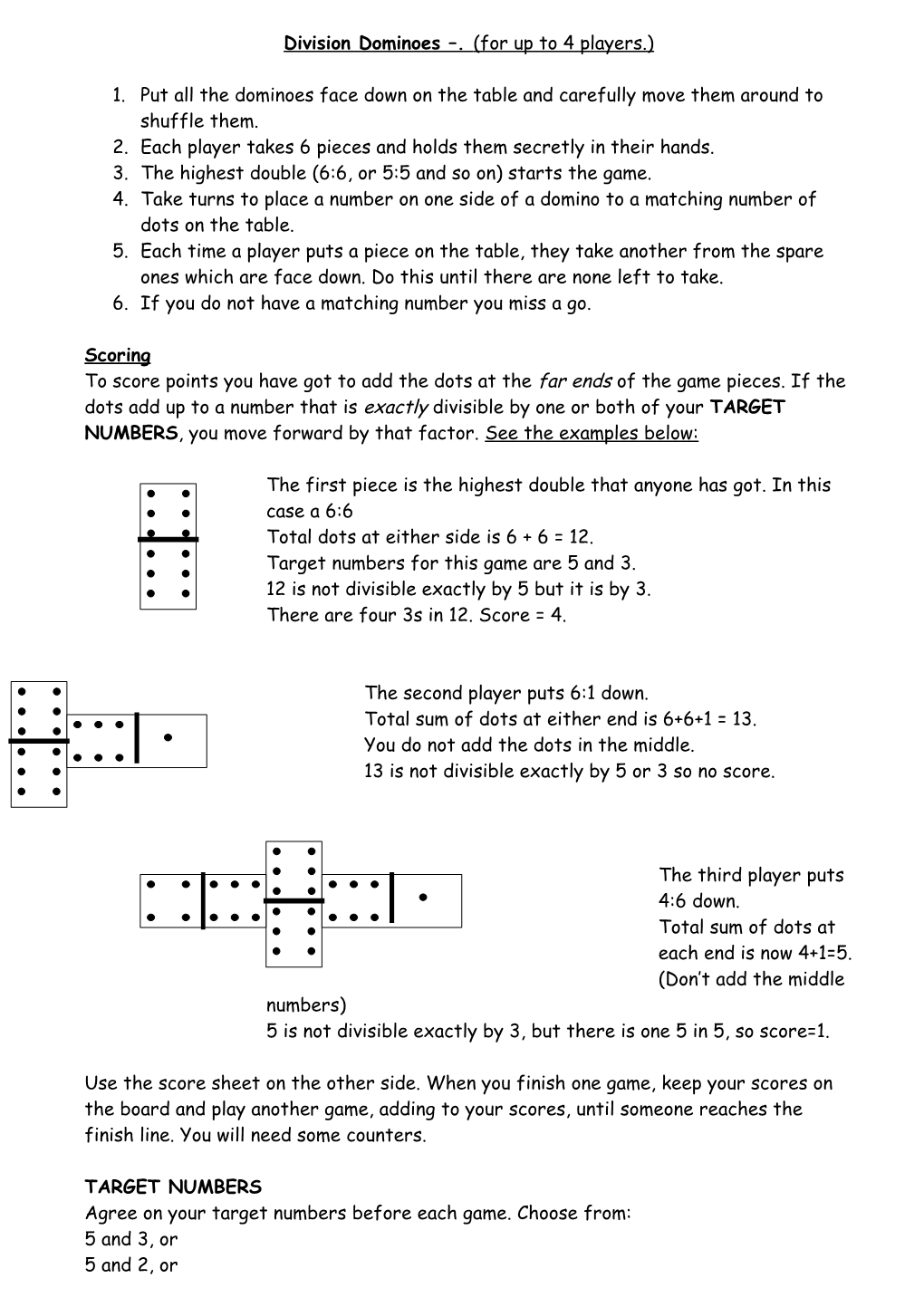 Dominoes with a Slight Twist