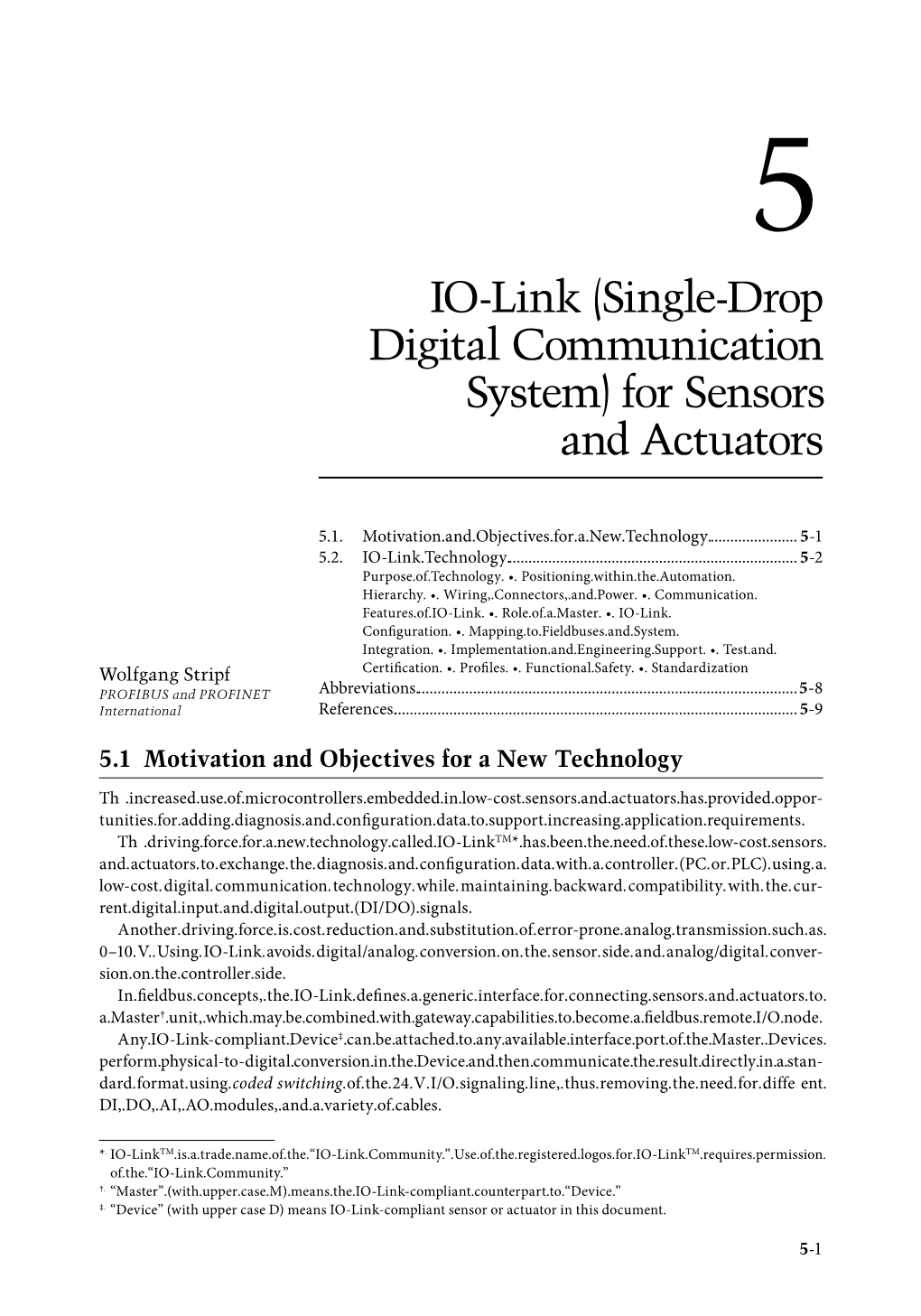 IO-Link (Single-Drop Digital Communication System) for Sensors and Actuators