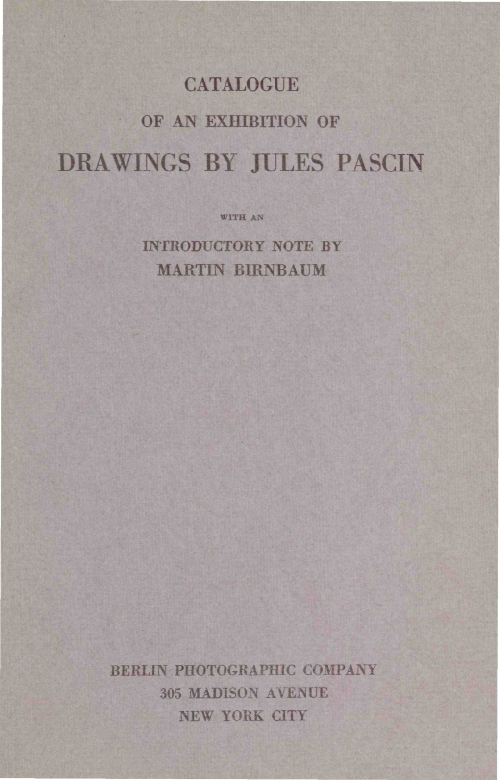 Drawings by Jules Pascin