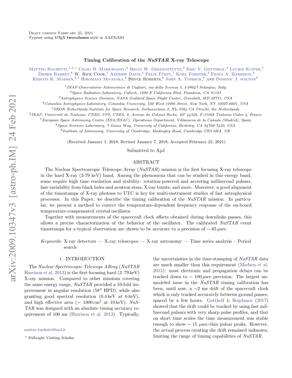 Arxiv:2009.10347V3 [Astro-Ph.IM] 24 Feb 2021