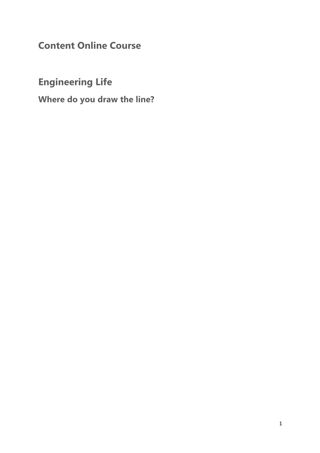 Content Online Course Engineering Life