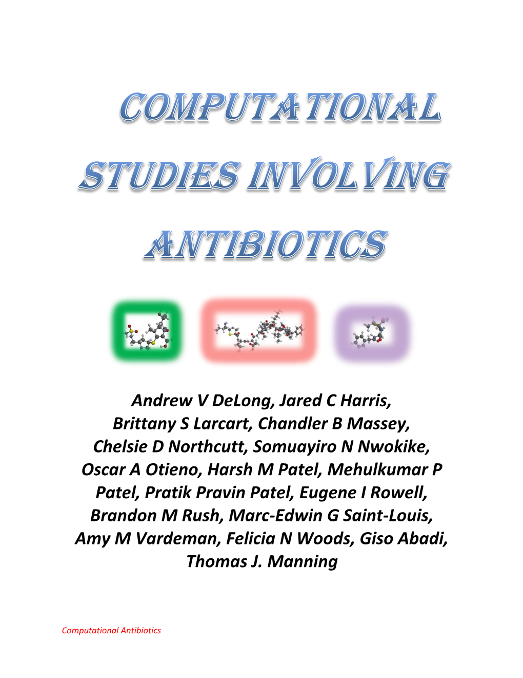 Computational Antibiotics Book