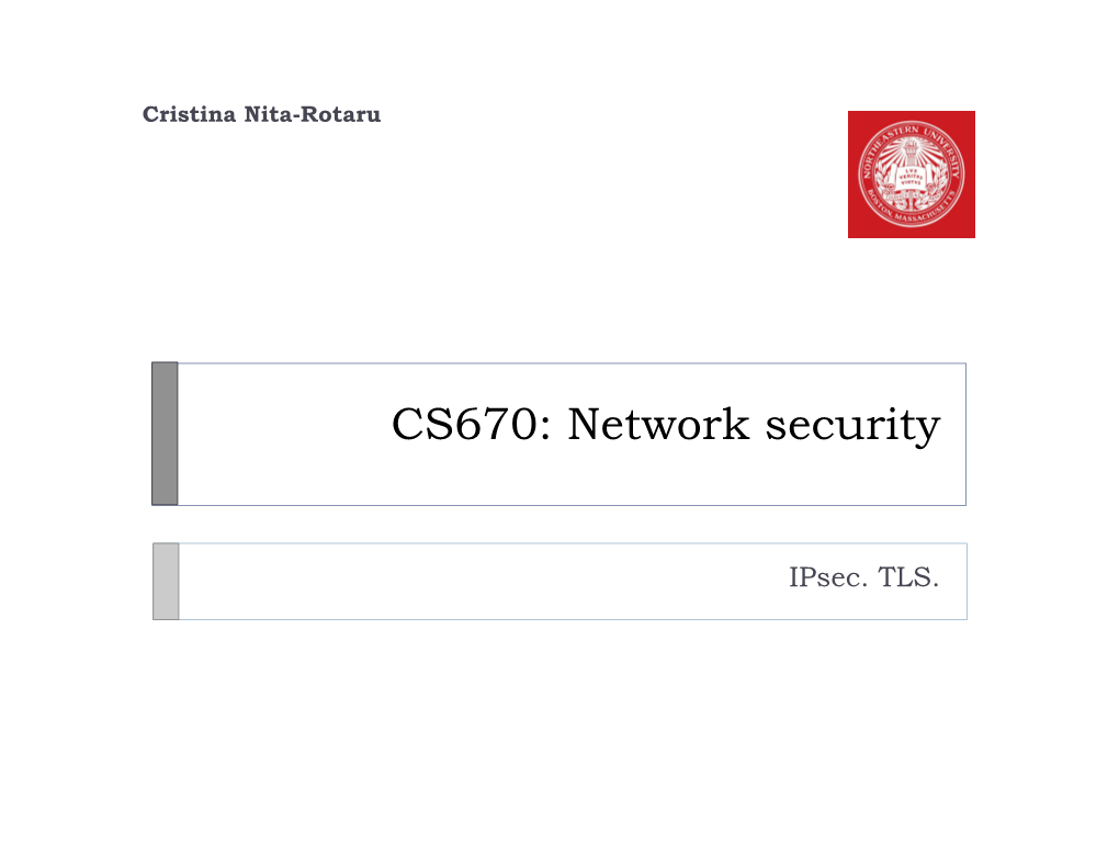 CS670: Network Security