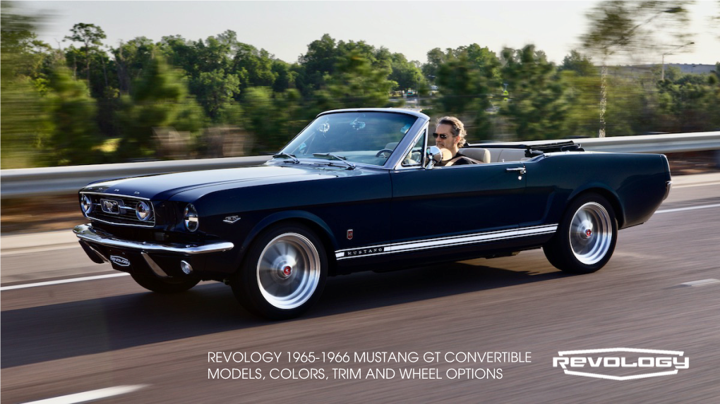Revology 1965-1966 Mustang Gt Convertible Models, Colors, Trim and Wheel Options Models