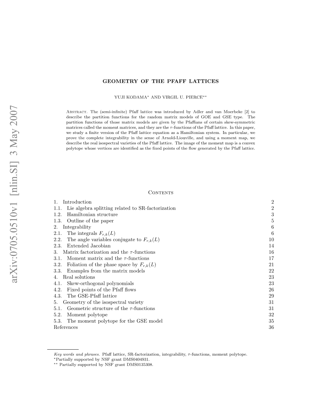 Geometry of the Pfaff Lattices 3