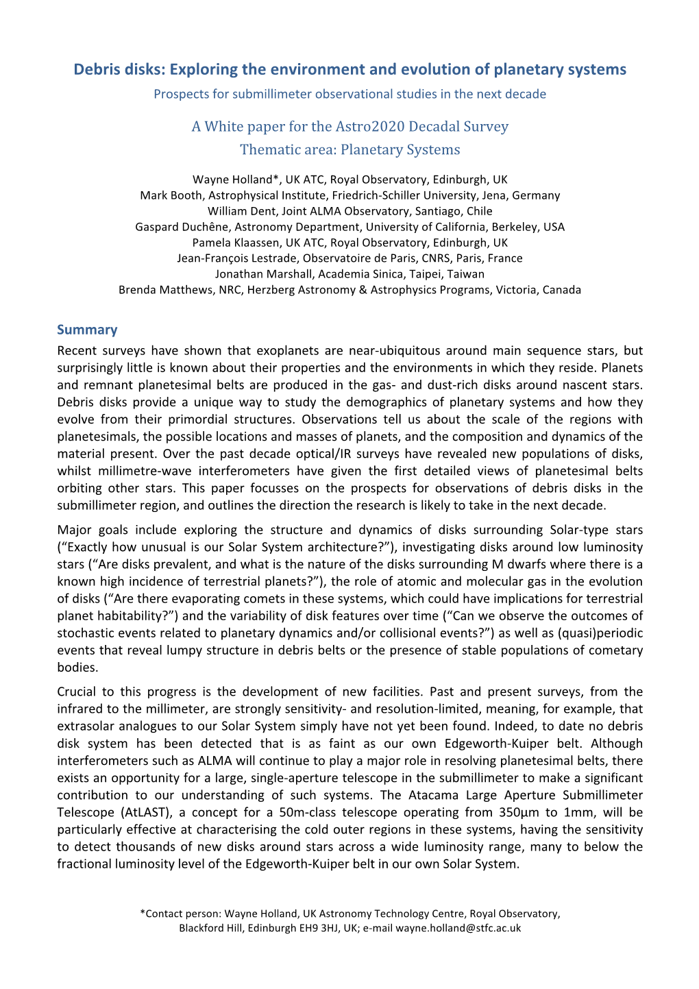 Debris Disks: Exploring the Environment and Evolution of Planetary Systems Prospects for Submillimeter Observational Studies in the Next Decade