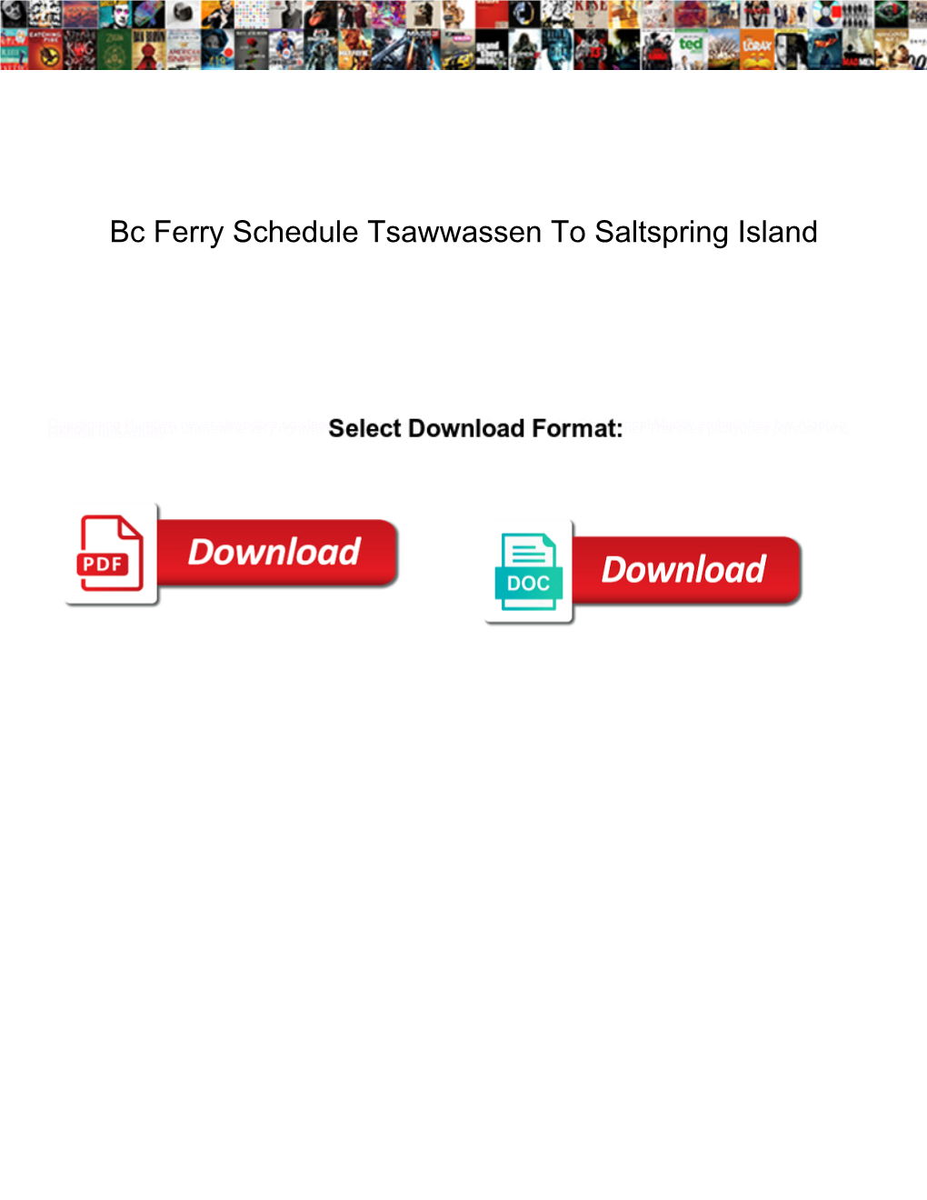 Bc Ferry Schedule Tsawwassen to Saltspring Island