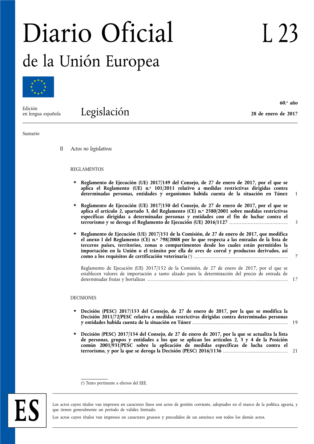 Diario Oficial L 23 De La Unión Europea