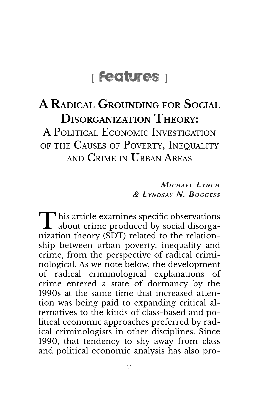 Radical Criminology