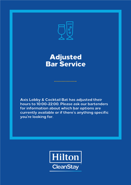 Adjusted Bar Service