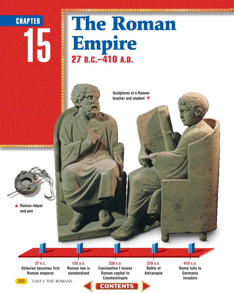 Chapter 15: the Roman Empire, 27 B.C