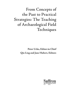 The Teaching of Archaeological Field Techniques