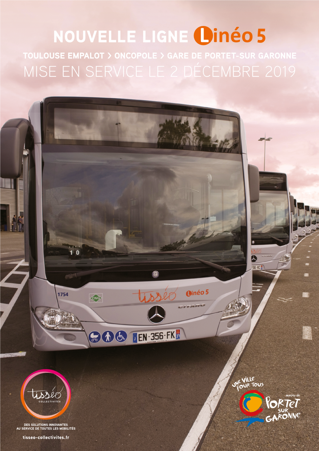 Nouvelle Ligne 5 Toulouse Empalot > Oncopole > Gare De Portet-Sur Garonne Mise En Service Le 2 Décembre 2019