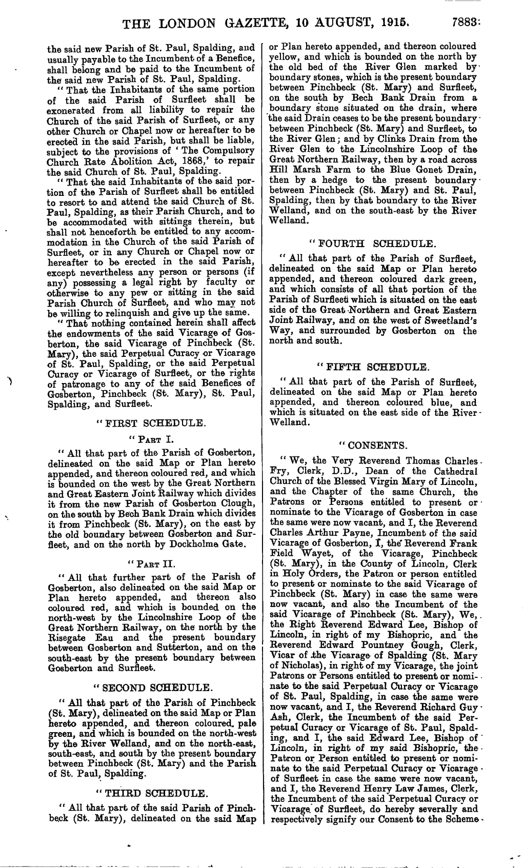 The London Gazette, 10 August, 1915. 7883'