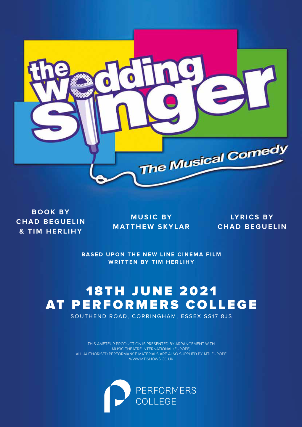 The Wedding Singer Programme