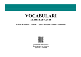 Vocabulari De Restaurants